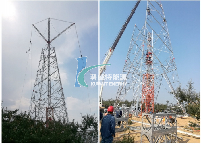 Various types of steel structure tower holding pol...